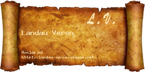 Landau Veron névjegykártya